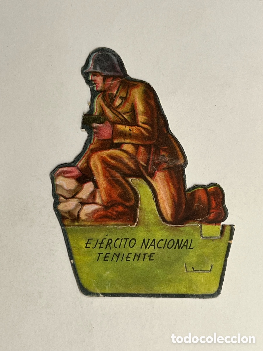 Coleccionismo cromos troquelados antiguos: RECORTABLES EJERCITO NACIONAL TENIENTE. Cromo Troquelado.. - Foto 1