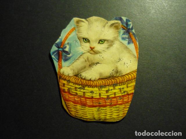 Coleccionismo cromos troquelados antiguos: GATO CROMO TROQUELADO DE PICAR - Foto 1