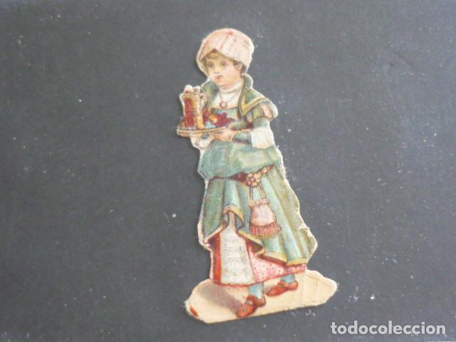 Coleccionismo cromos troquelados antiguos: MUJER ANTIGUO CROMO TROQUELADO - Foto 1