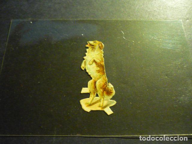 Coleccionismo cromos troquelados antiguos: PERRO ANTIGUO CROMO TROQUELADO - Foto 1