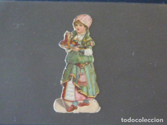 Coleccionismo cromos troquelados antiguos: MUJER ANTIGUO CROMO TROQUELADO - Foto 1