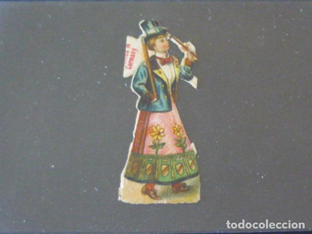 Coleccionismo cromos troquelados antiguos: MUJER ANTIGUO CROMO TROQUELADO - Foto 1