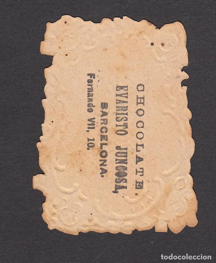 Coleccionismo cromos troquelados antiguos: CROMO TROQUELADO CHOCOLATE EVARISTO JUNCOSA - Foto 2