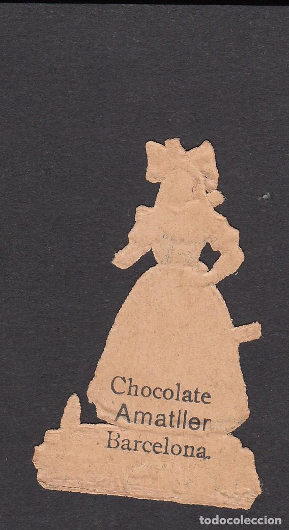 Coleccionismo cromos troquelados antiguos: CROMO TROQUELADO CHOCOLATE AMATLLER - Foto 2