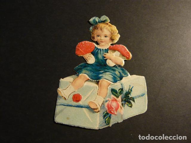 Coleccionismo cromos troquelados antiguos: NI&Ntilde;A CON SETAS CROMO TROQUELADO - Foto 1