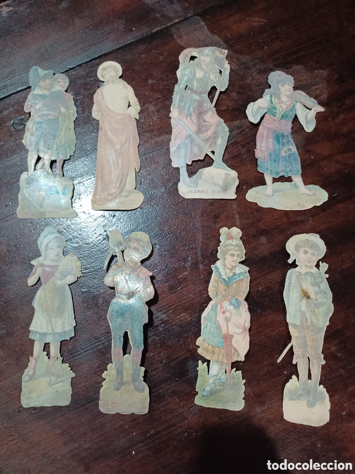 Coleccionismo Cromos troquelados antiguos: 8 cromos troquelados SXIX