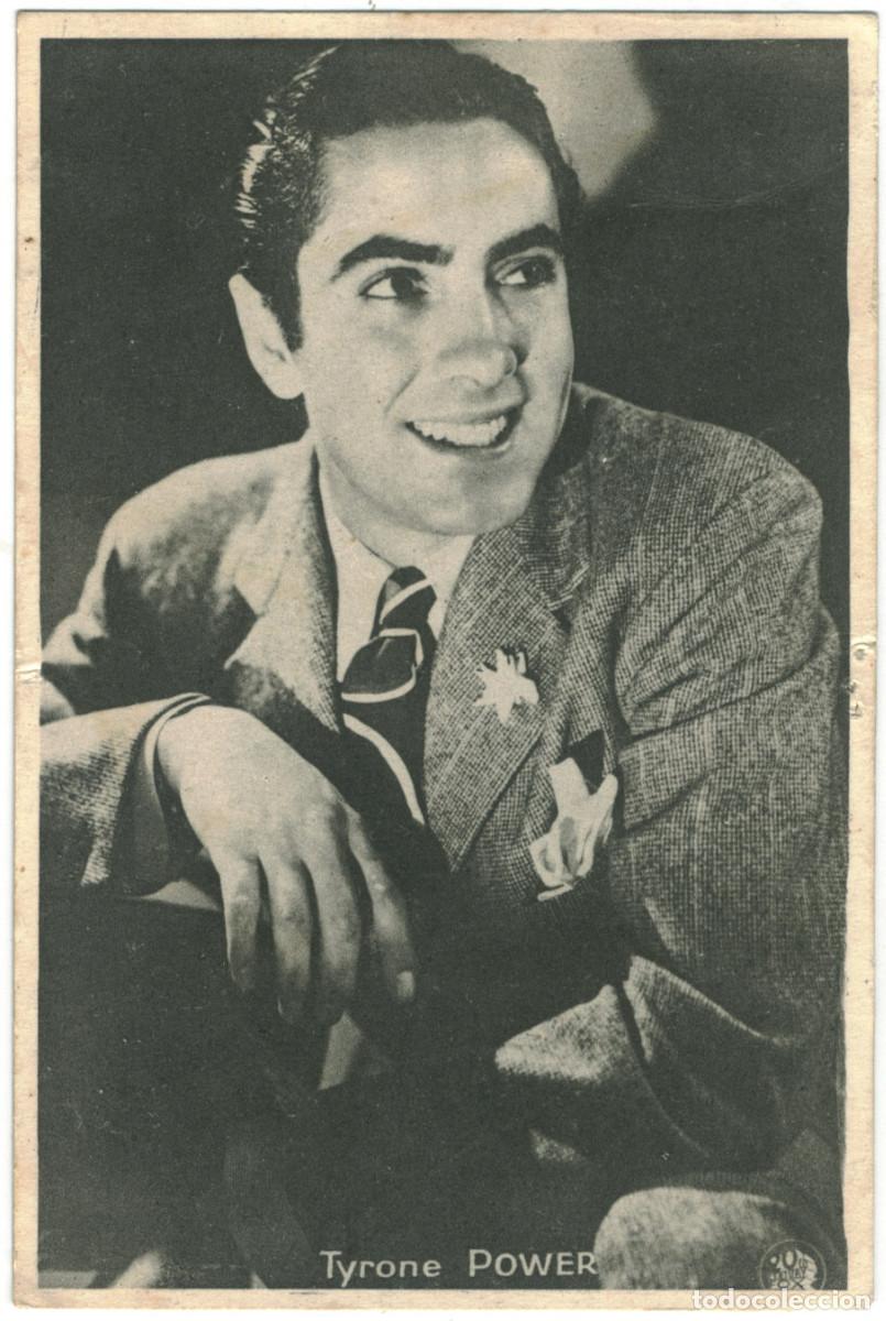 Coleccionismo cromos troquelados antiguos: Actor Tyrone Power_20th Century Fox - Foto 1