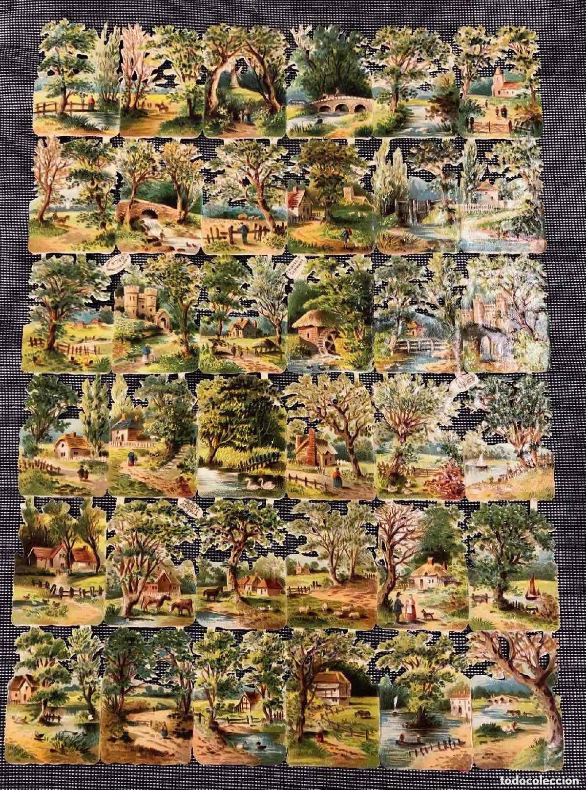 Coleccionismo Cromos troquelados antiguos: LAMINA CROMOS TROQUELADOS PAISAJES. RAPHAEL TUCK & SONS GERMANU. N&ordm; 745. GIGANTIC RELIEF. RAREZA