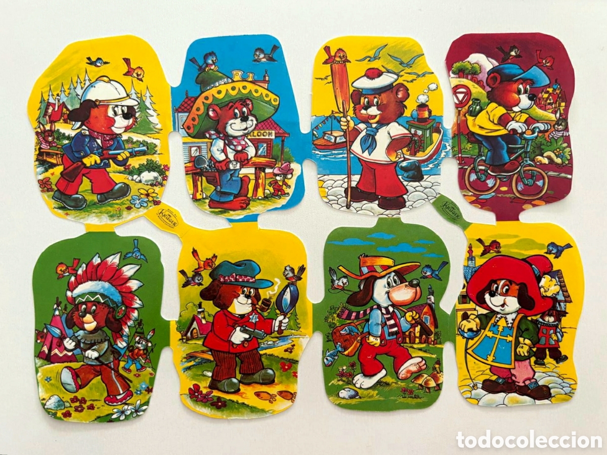 Coleccionismo Cromos troquelados antiguos: L&aacute;mina CROMOS TROQUELADOS alemanes KRUGER relieve dibujo animalitos NUEVA colecci&oacute;n antigua infantil