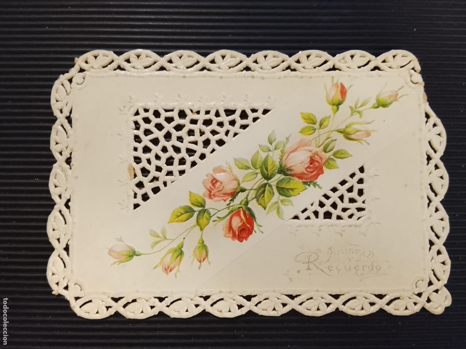 Coleccionismo Cromos troquelados antiguos: AMISTAD Y RECUERDO - CROMO ANTIGUO TROQUELADO -(K-15.256)