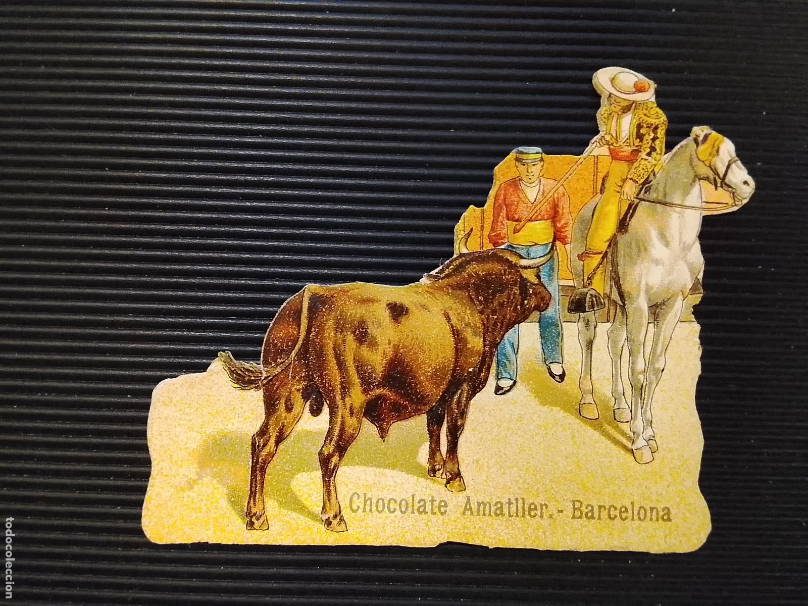 Coleccionismo Cromos troquelados antiguos: CORRIDAS DE TOROS - CHOCOLATE AMATLLER - CROMO ANTIGUO TROQUELADO -(K-15.256)