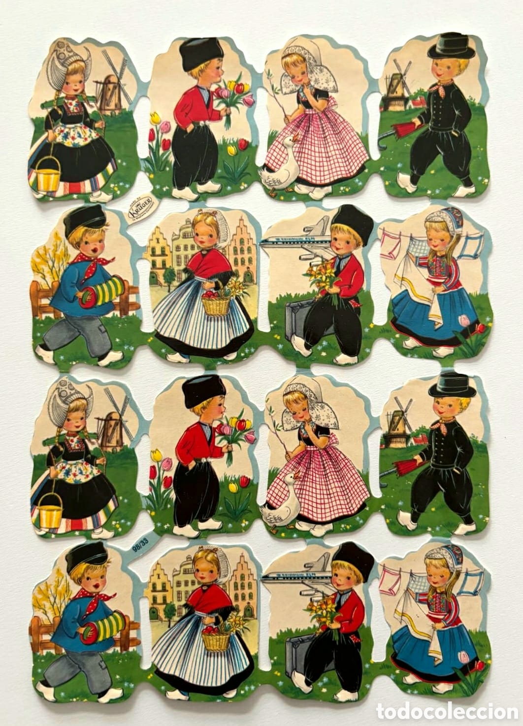 Coleccionismo Cromos troquelados antiguos: L&aacute;mina CROMOS TROQUELADOS alemanes KRUGER 98/33 relieve dibujos ni&ntilde;os NUEVA colecci&oacute;n antigua