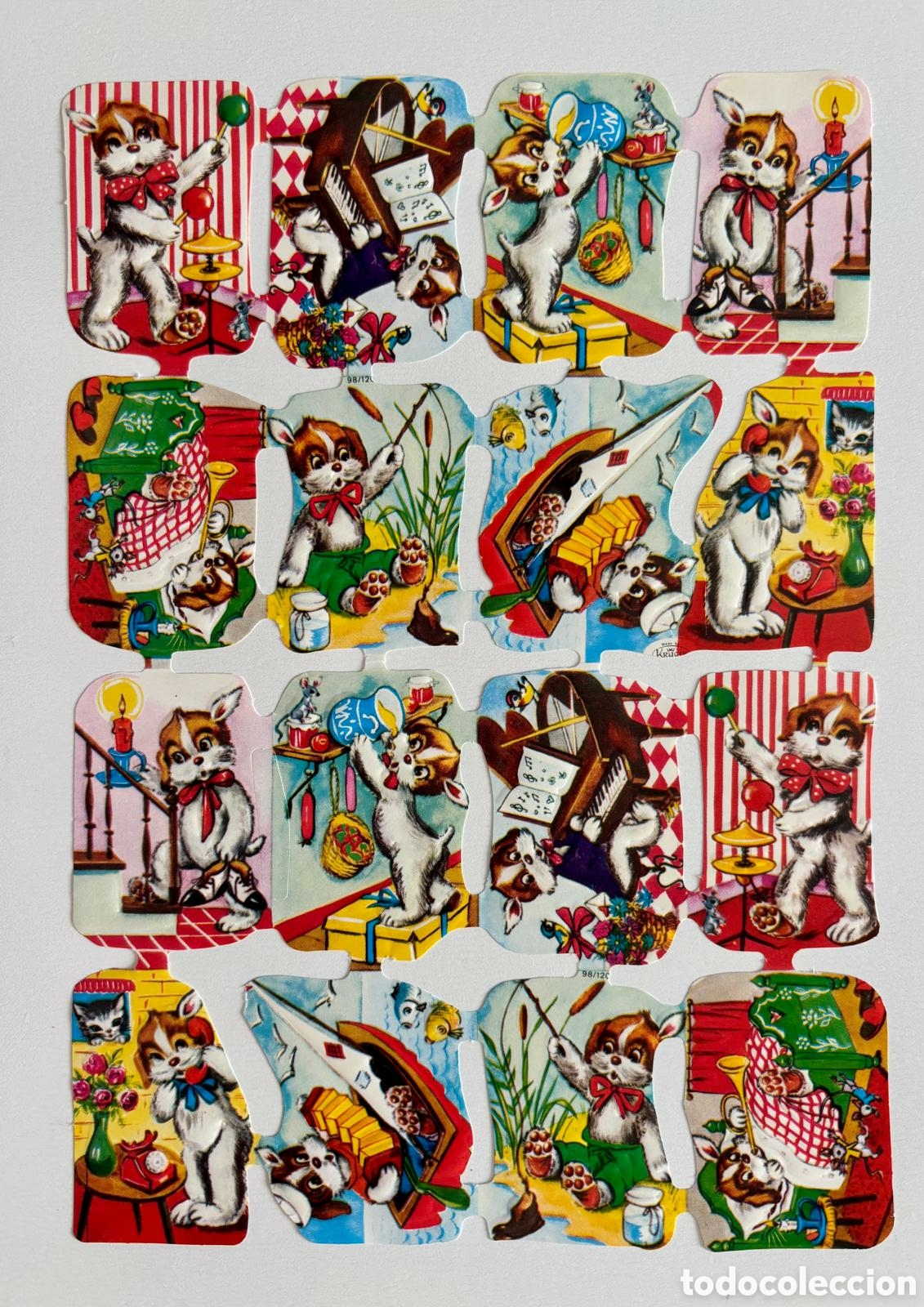 Coleccionismo Cromos troquelados antiguos: L&aacute;mina CROMOS TROQUELADOS alemanes KRUGER 98/65 relieve dibujos ni&ntilde;os beb&eacute;s NUEVA colecci&oacute;n antigua