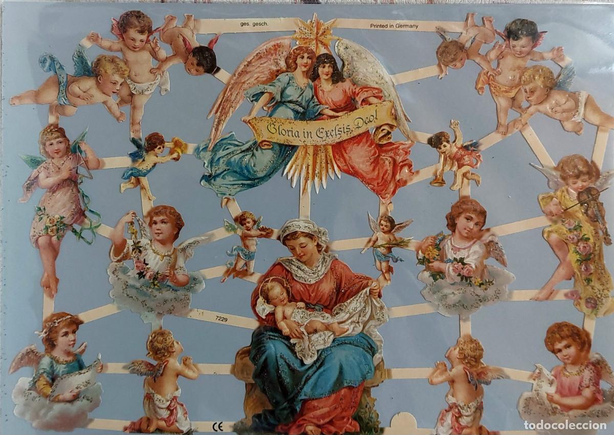 Coleccionismo Cromos troquelados antiguos: L&Aacute;MINA DE CROMOS RELIGIOSOS( GLORIA IN EXCELSIS DEU ) TROQUELADOS POLICROMO NUEVO MO ALEMANES