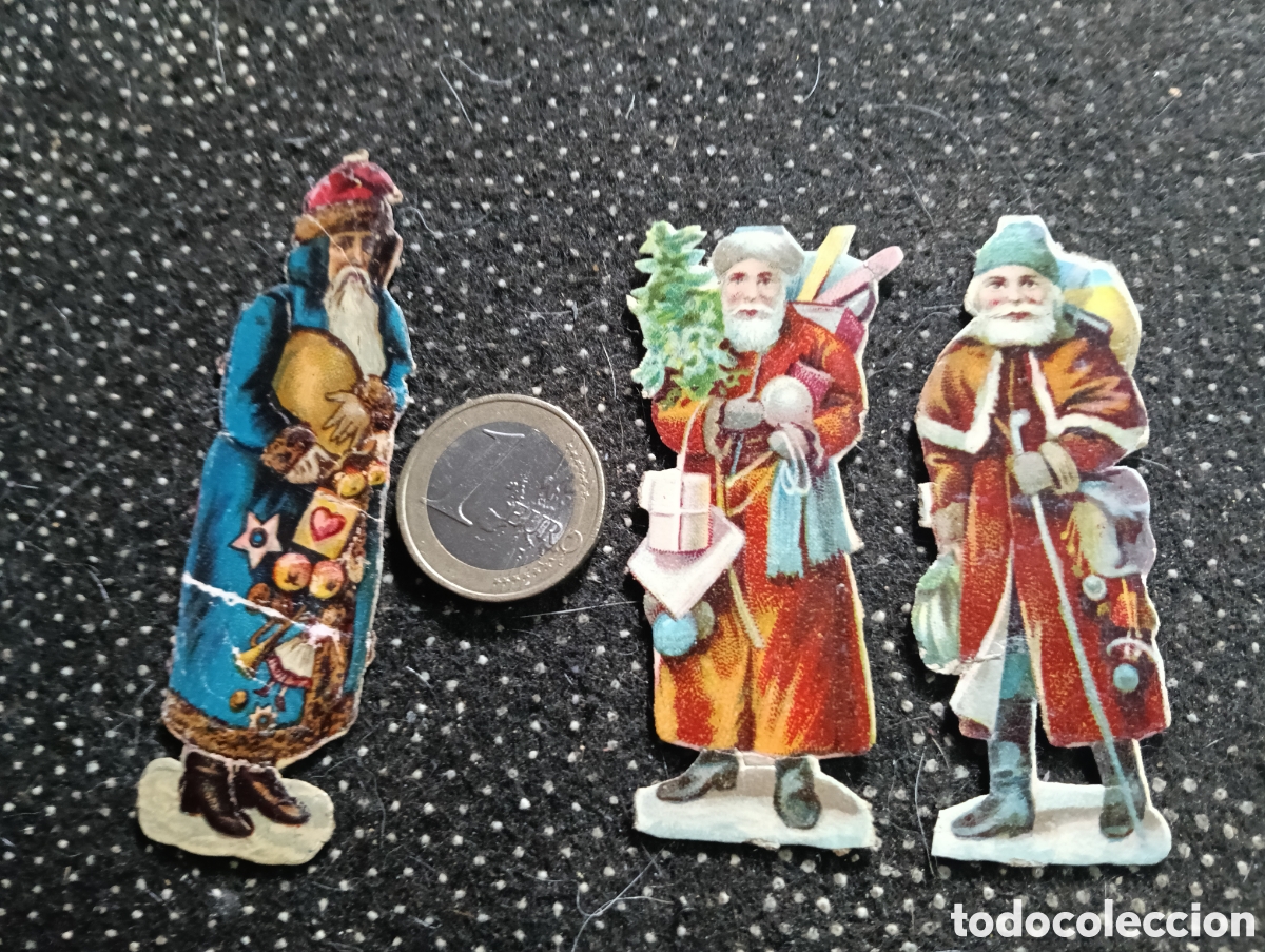 Coleccionismo Cromos troquelados antiguos: Tres cromos troquelados de Navidad