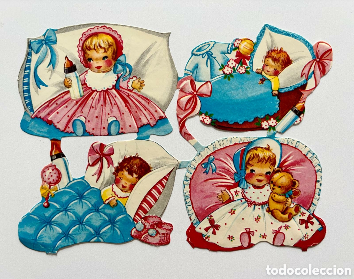 Coleccionismo Cromos troquelados antiguos: MEDIA l&aacute;minas CROMOS TROQUELADOS alemanes KRUGER colecci&oacute;n ni&ntilde;os antigua infantil
