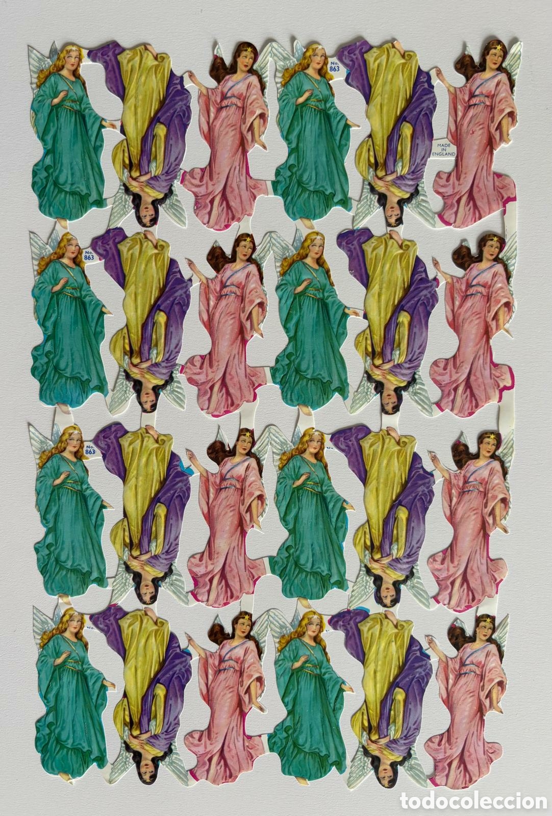 Coleccionismo Cromos troquelados antiguos: L&aacute;mina NO CE CROMOS TROQUELADOS ingleses MLP 863 dibujos &aacute;ngeles NUEVA colecci&oacute;n infantiles ni&ntilde;os