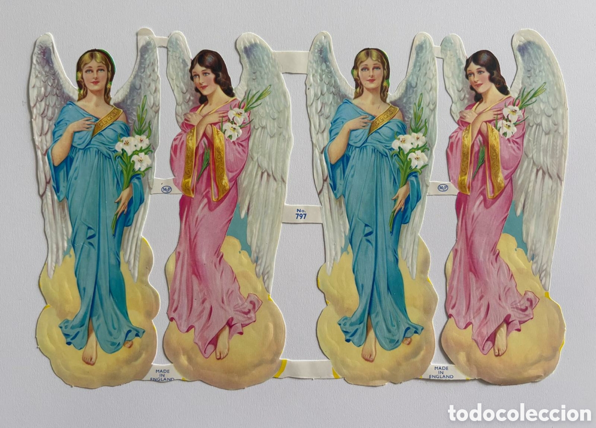 Coleccionismo Cromos troquelados antiguos: L&aacute;mina NO CE CROMOS TROQUELADOS ingleses MLP 797 dibujos &aacute;ngeles NUEVA colecci&oacute;n infantiles ni&ntilde;os