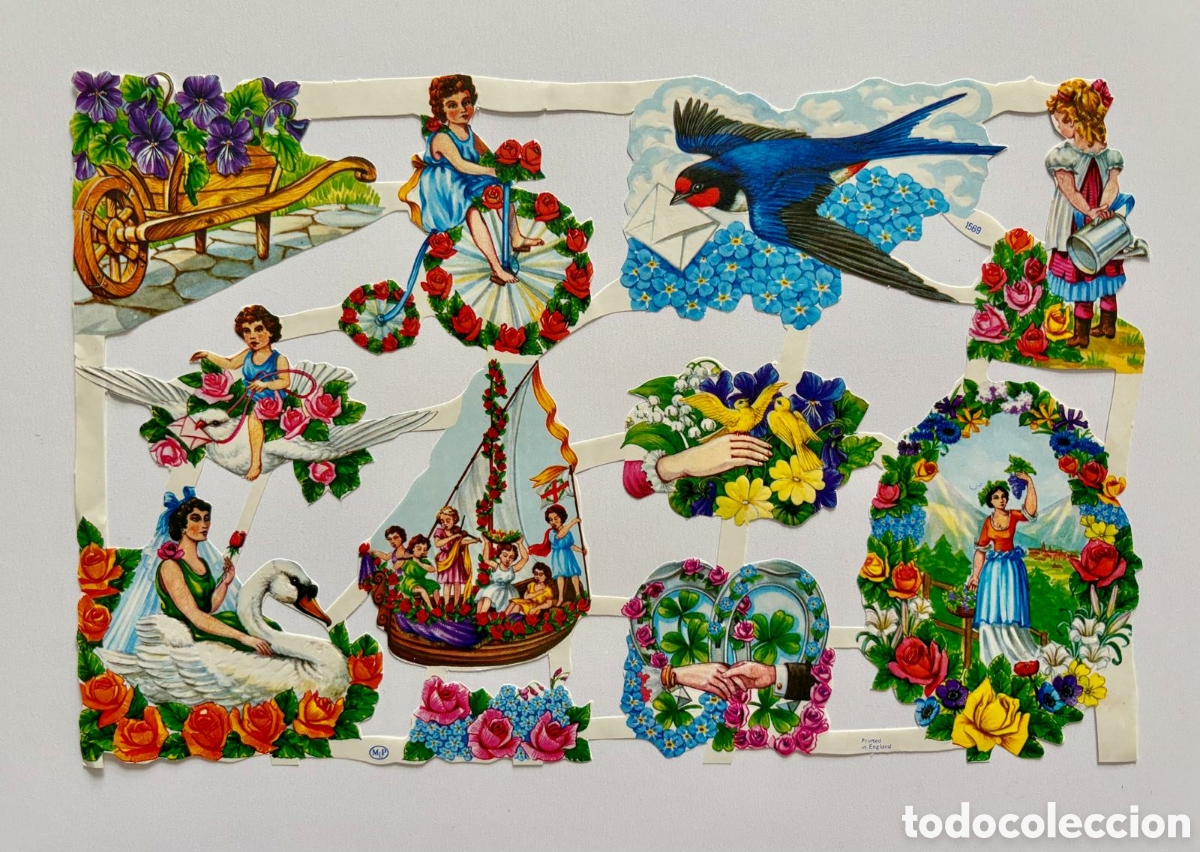 Coleccionismo Cromos troquelados antiguos: L&aacute;mina NO CE CROMOS TROQUELADOS ingleses MLP 1569 dibujos &eacute;poca NUEVA colecci&oacute;n infantiles ni&ntilde;os