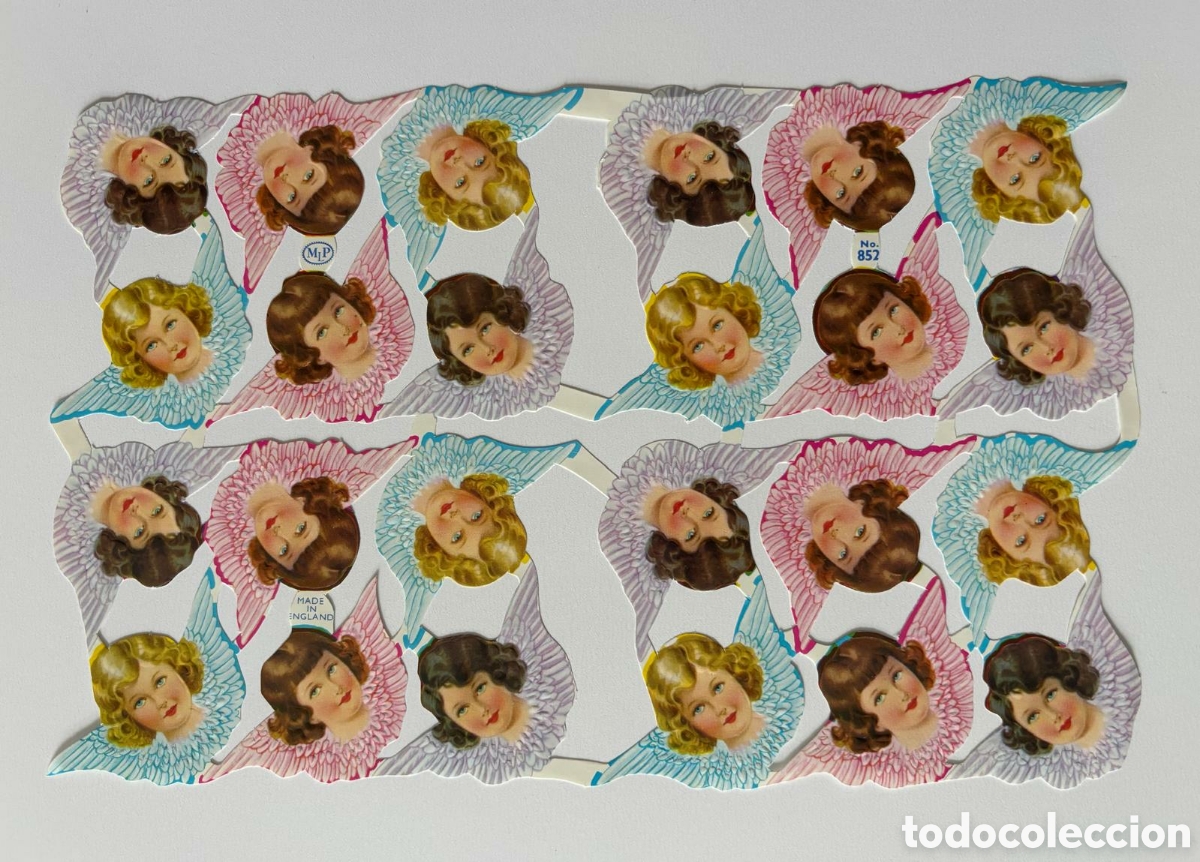 Coleccionismo Cromos troquelados antiguos: L&aacute;mina NO CE CROMOS TROQUELADOS ingleses MLP 852 dibujos &aacute;ngeles NUEVA colecci&oacute;n infantiles ni&ntilde;os