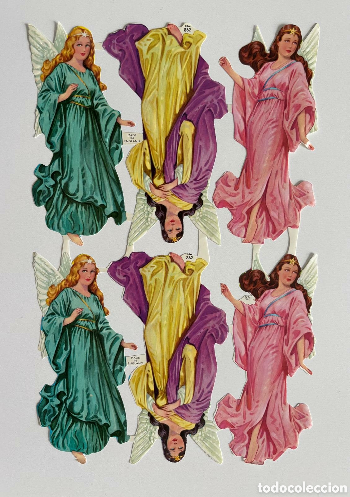 Coleccionismo Cromos troquelados antiguos: L&aacute;mina NO CE CROMOS TROQUELADOS ingleses MLP 862 dibujos &aacute;ngeles NUEVA colecci&oacute;n infantiles ni&ntilde;os