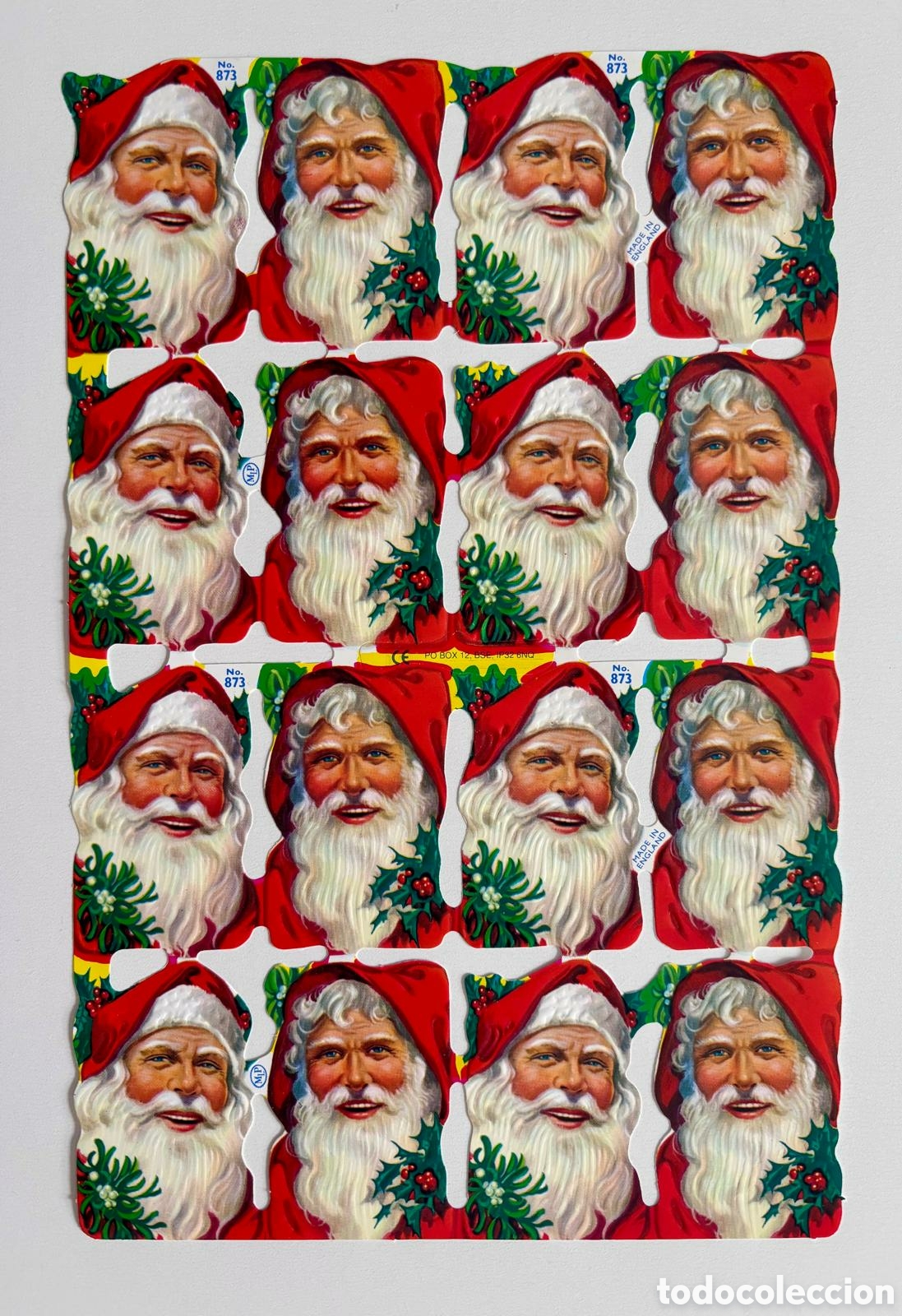 Coleccionismo Cromos troquelados antiguos: L&aacute;mina CROMOS TROQUELADOS ingleses MLP 873 dibujos Navidad Pap&aacute; Noel NUEVA colecci&oacute;n ni&ntilde;os