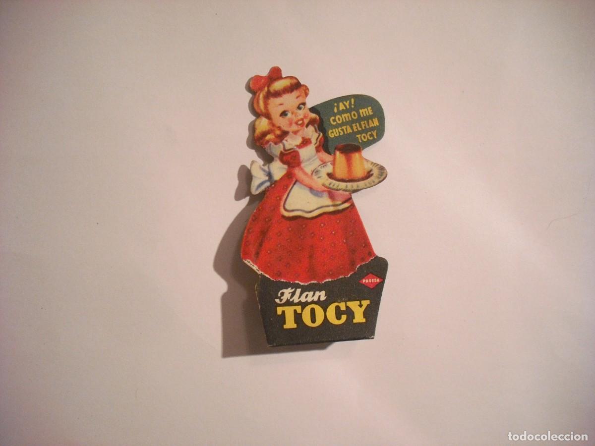 Collectable Antique Stamped Cards: CROMO TROQUELADO DE CARTON CON PUBLICIDAD DEL FLAN TROCY,