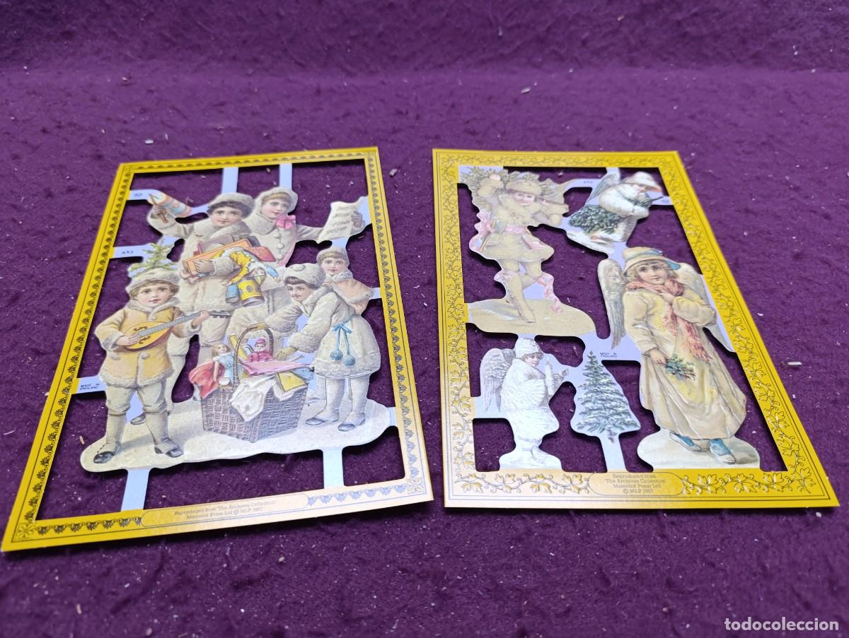 Colecionismo Cromos recortados antigos: Lote de 2 Hojas de Cromos Troquelados, MLP, 1980&acute;s, Inglaterra