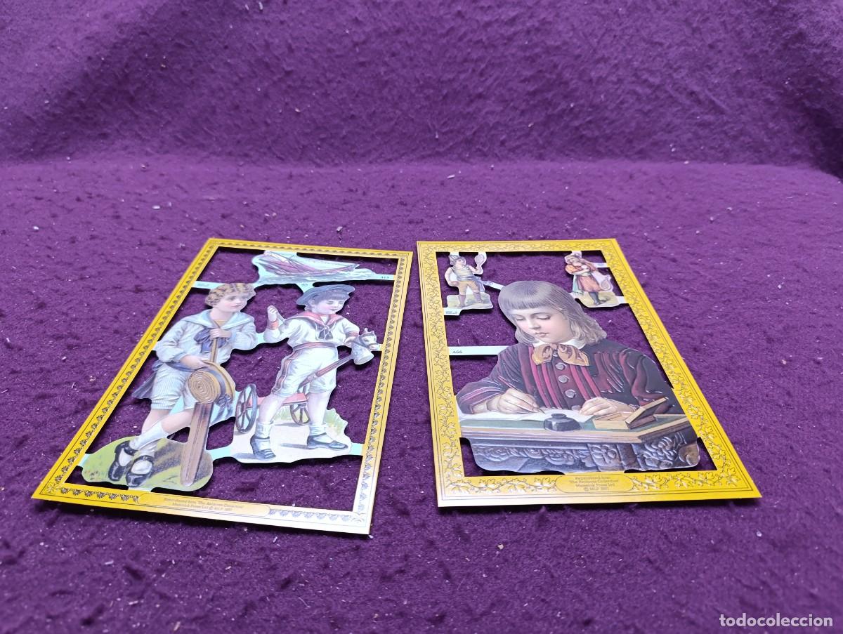 Colecionismo Cromos recortados antigos: Lote de 2 Hojas de Cromos Troquelados, MLP, 1980&acute;s, Inglaterra