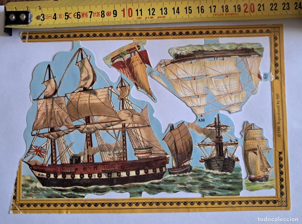 Coleccionismo Cromos troquelados antiguos: lamina, cromos troquelados, barcos veleros, a&ntilde;o 1986.
