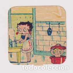 Coleccionismo Cromos troquelados antiguos: Cromo Troquelado. Betty Boo. Tamp&oacute;n al dorso de J. Dato. Cieza