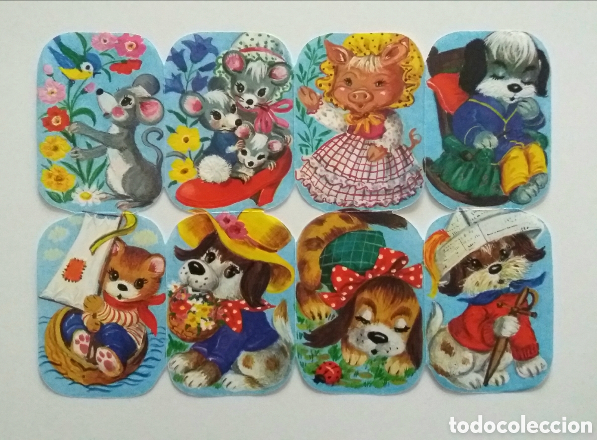 Coleccionismo Cromos troquelados antiguos: L&aacute;mina CROMOS TROQUELADOS alemanes KRUGER relieve animalitos colecci&oacute;n ni&ntilde;os antigua infantil san