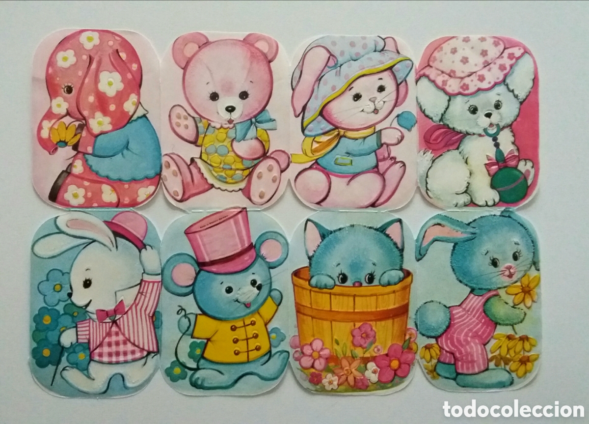 Coleccionismo Cromos troquelados antiguos: L&aacute;mina CROMOS TROQUELADOS alemanes KRUGER relieve animalitos colecci&oacute;n ni&ntilde;os antigua infantil san