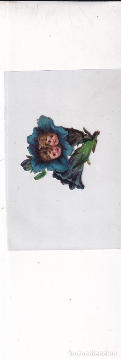 Coleccionismo Cromos troquelados antiguos: Cromo troquelado flores. 7 x 7 cm