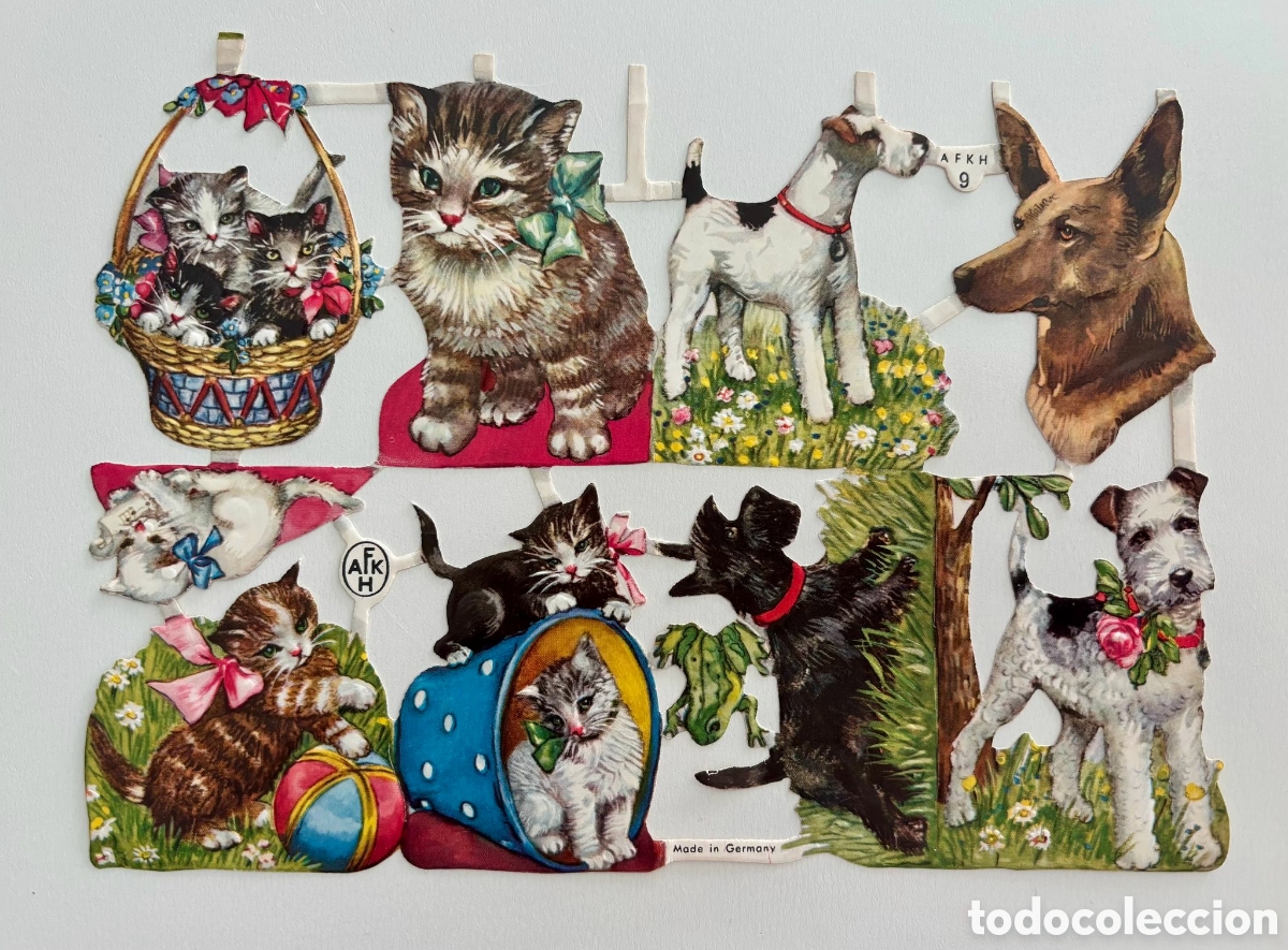 Collectable Antique Stamped Cards: AFKH 9 l&aacute;mina CROMOS TROQUELADOS alemanes a&ntilde;os 50 RARA ESCASA DIF&Iacute;CIL colecci&oacute;n muy antigua