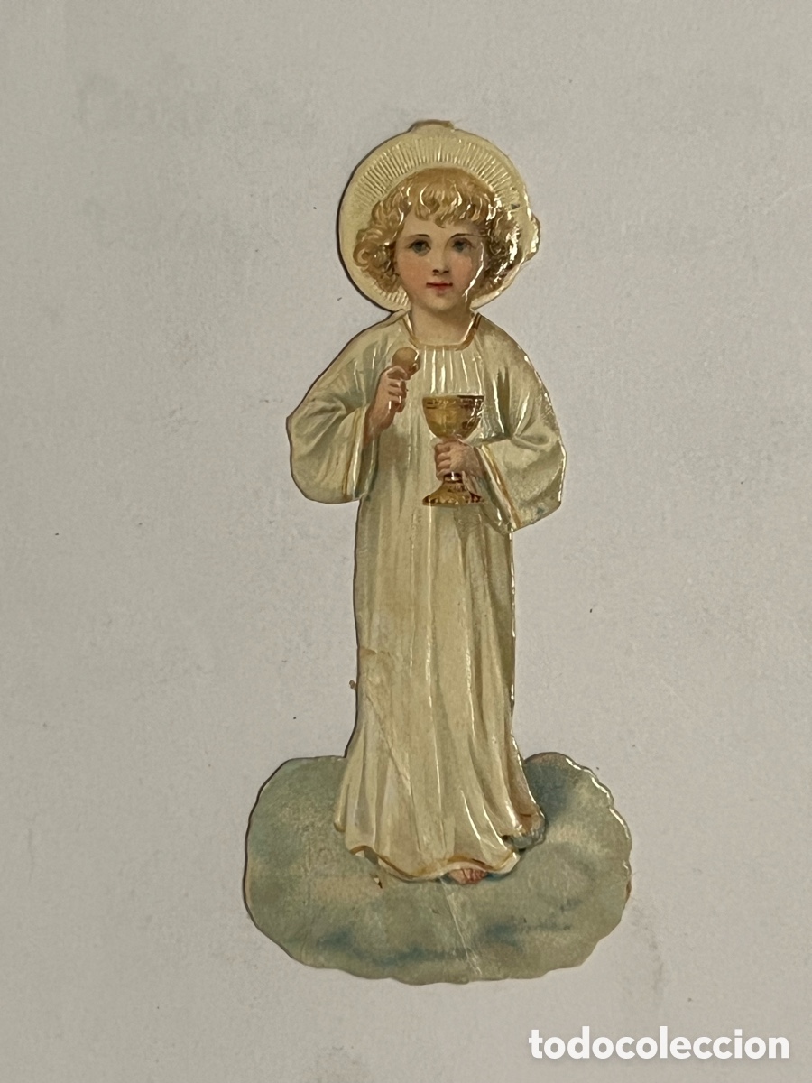 Coleccionismo Cromos troquelados antiguos: CROMO TROQUELADO.. Ni&ntilde;o Jes&uacute;s.. Amatller ? Juncosa ? (siglo XIX) Medidas: 8,5 x 4 cm