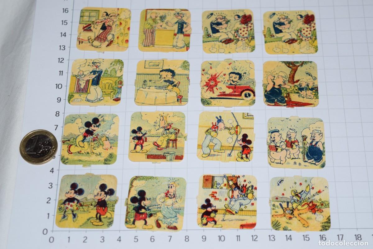Coleccionismo Cromos troquelados antiguos: A&ntilde;os 40, FHER Disney - CROMOS TROQUELADOS / Mickey Mouse, Popeye, Betty Boop,Tres Cerditos - Lote 2