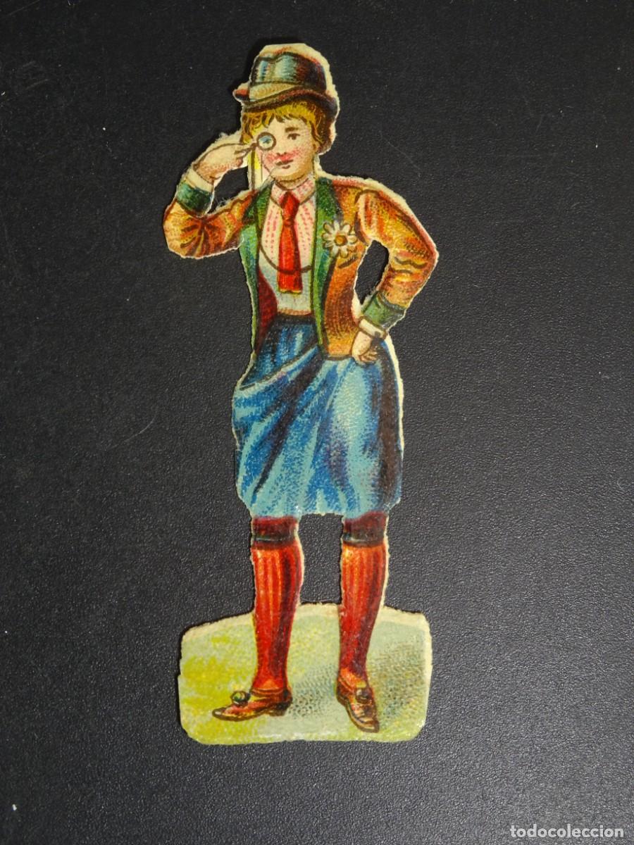Coleccionismo Cromos troquelados antiguos: ANTIGUO CROMO TROQUELADO, MUJER TRAJE DE &Eacute;POCA, VER FOTOS