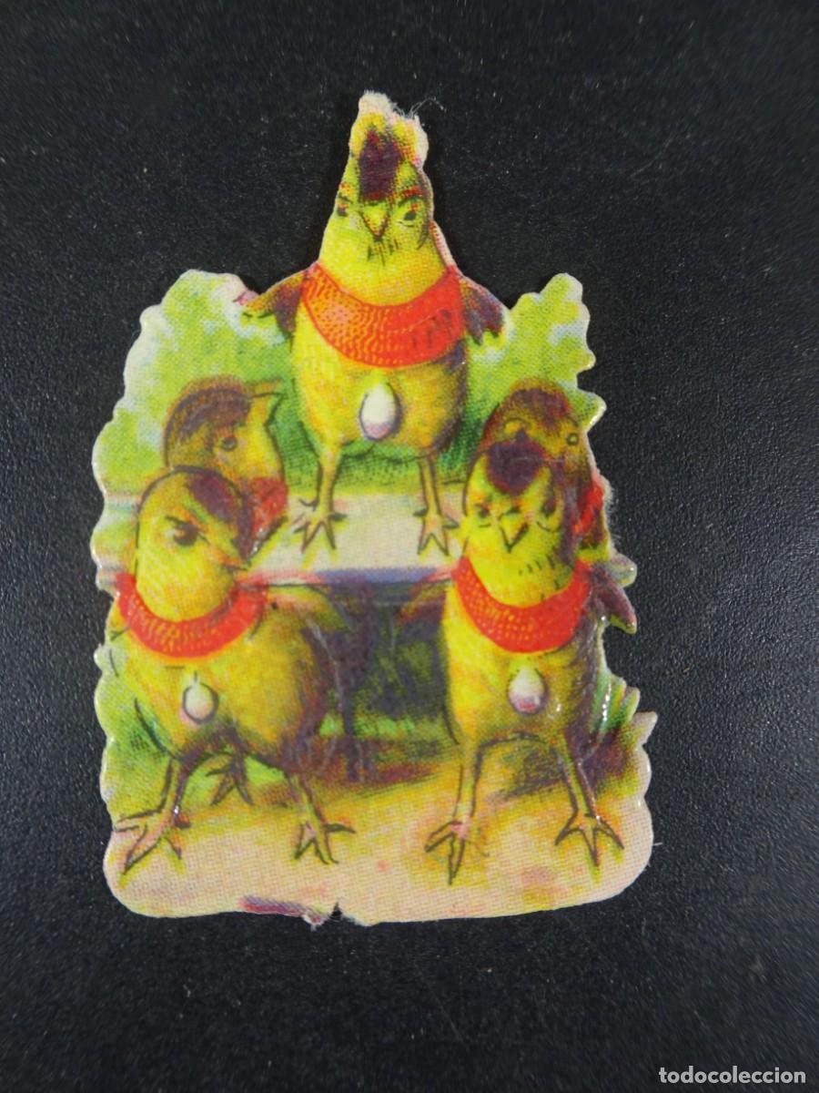Coleccionismo Cromos troquelados antiguos: ANTIGUO CROMO TROQUELADO POLLITOS, VER FOTOS