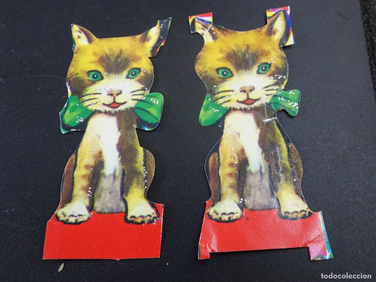 Coleccionismo Cromos troquelados antiguos: LOTE ANTIGUOS CROMOS TROQUELADOS GATOS, VER FOTOS