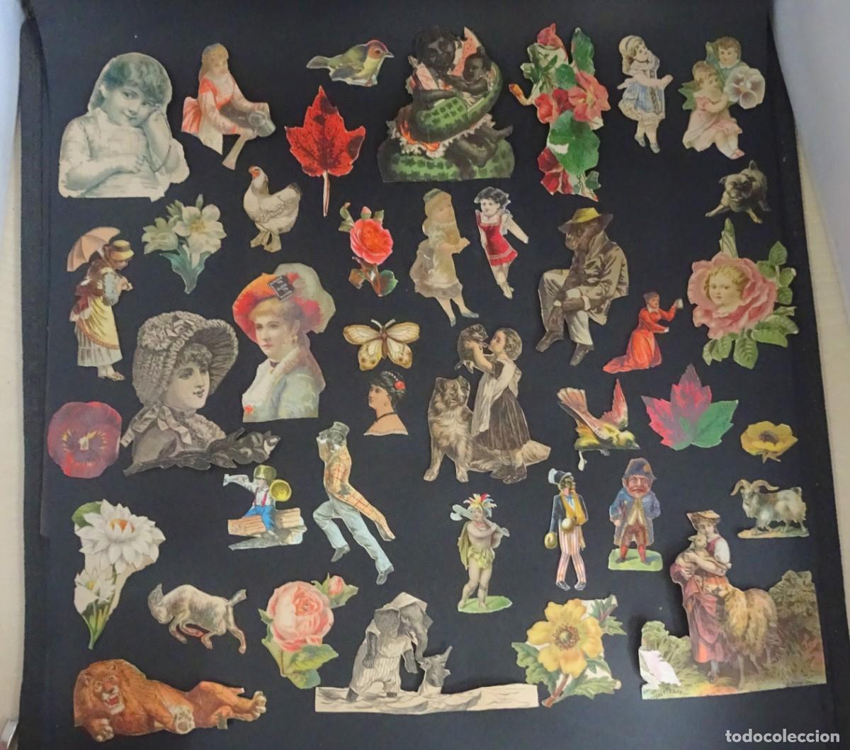 Sammeln alte gestanzte Sammelbilder: GRAN LOTE ANTIGUOS CROMOS TROQUELADOS REPRODUCCIONES DE SIGLO XIX, DECORACI&Oacute;N, VER FOTOS