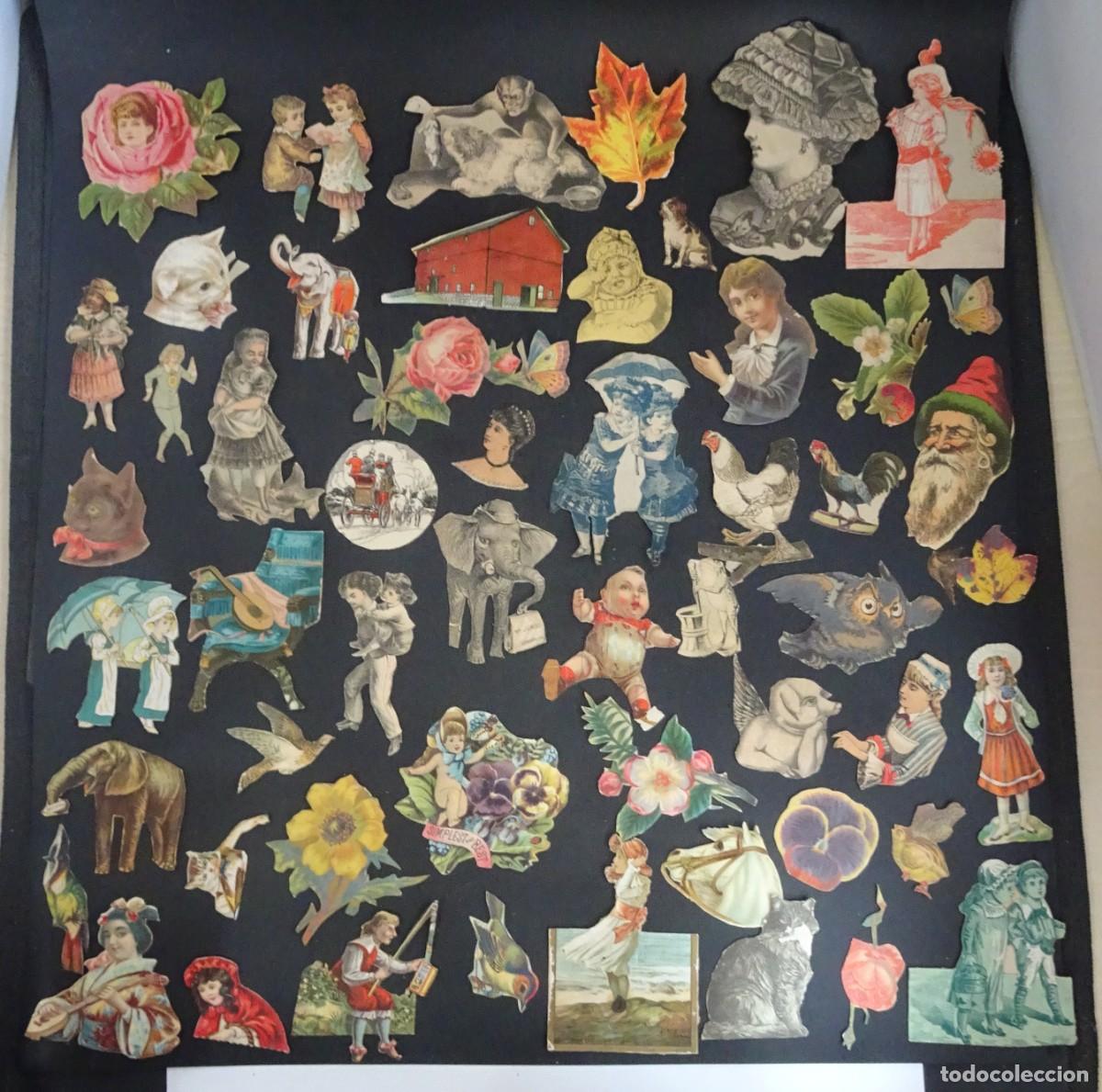 Sammeln alte gestanzte Sammelbilder: GRAN LOTE ANTIGUOS CROMOS TROQUELADOS REPRODUCCIONES DE SIGLO XIX, DECORACI&Oacute;N, VER FOTOS