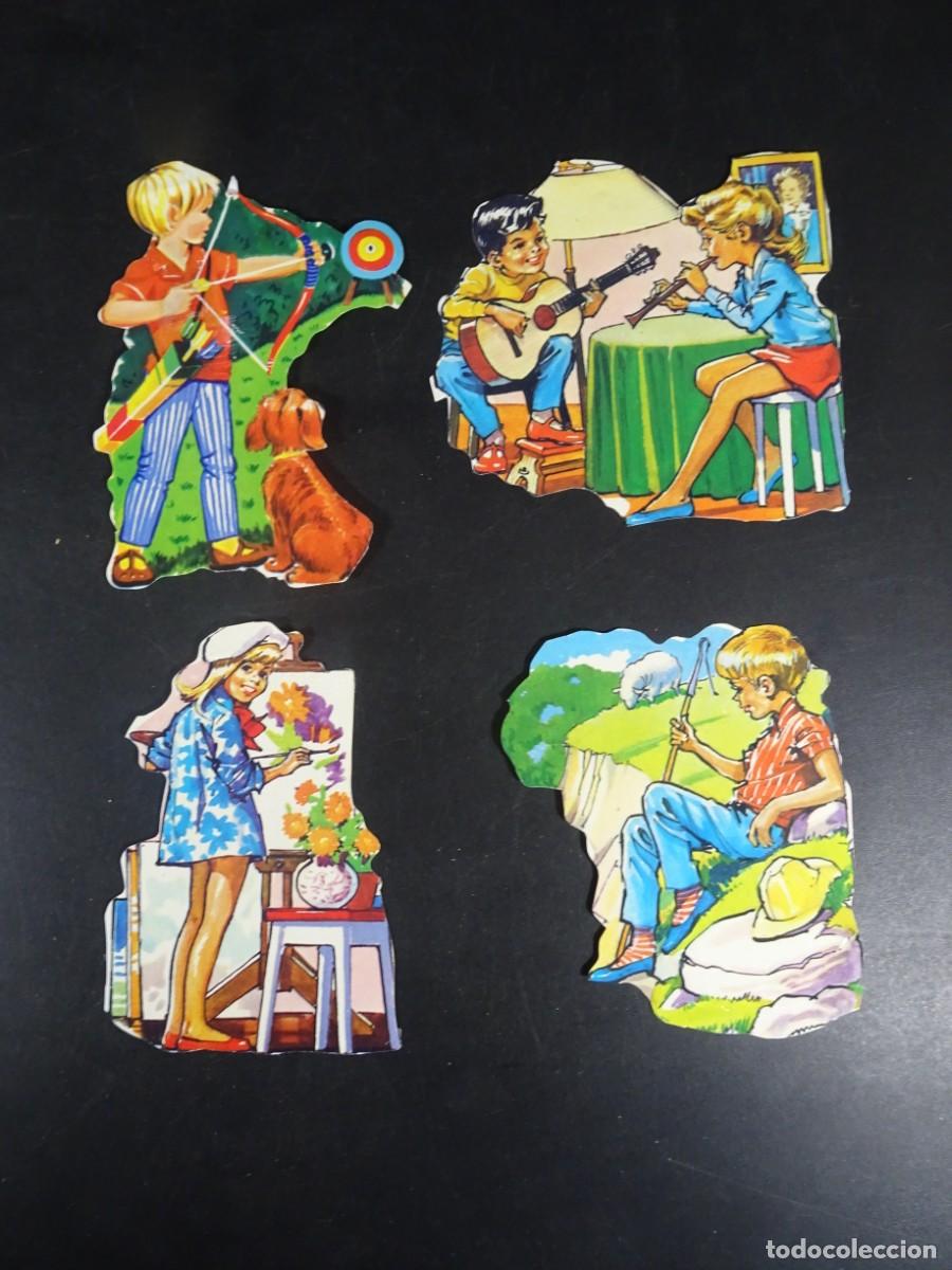 Coleccionismo Cromos troquelados antiguos: LOTE DE 4 ANTIGUOS CROMOS TROQUELADOS , VER FOTOS