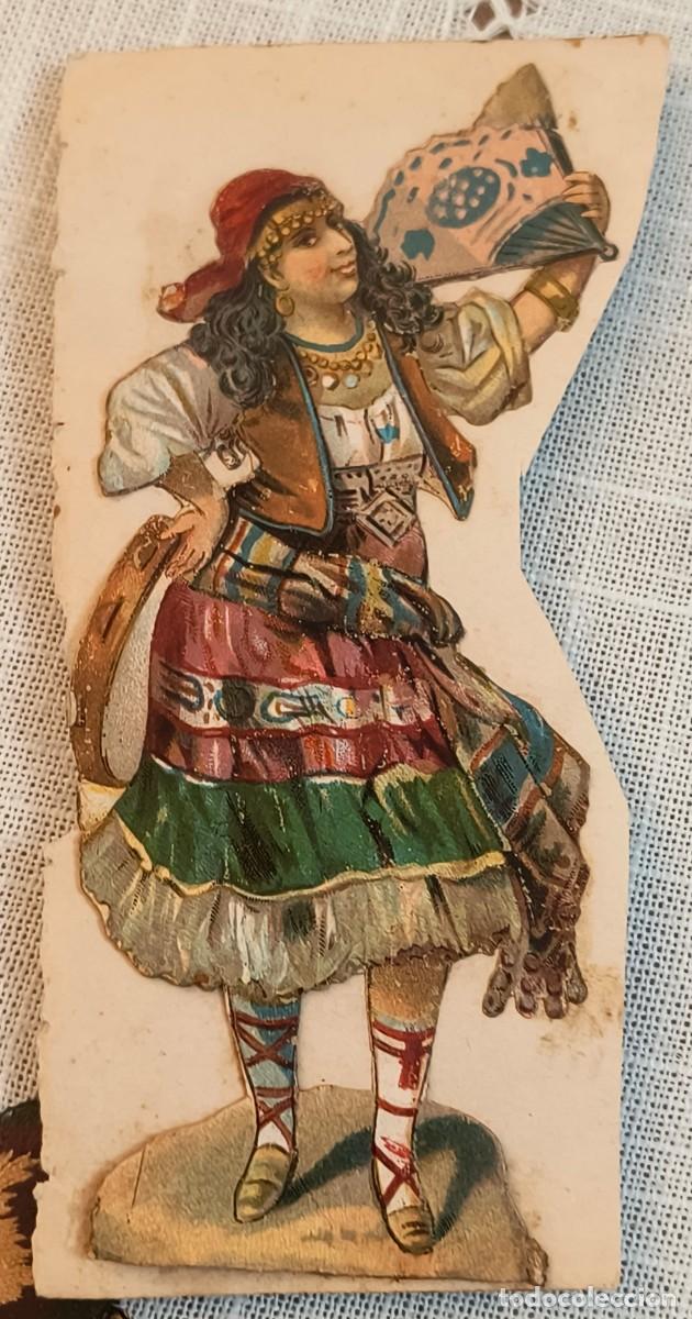 Coleccionismo Cromos troquelados antiguos: CROMO TROQUELADO - MUCHACHA GITANA