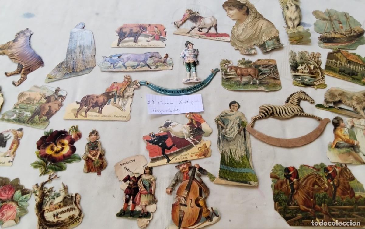 Coleccionismo Cromos troquelados antiguos: LOTE DE APROX 33 CROMOS ANTIGUOS TROQUELADOS , VER COMPOSICION