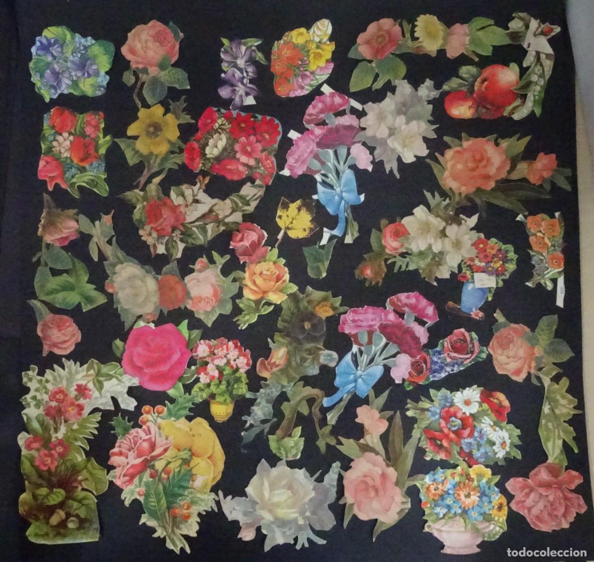 Coleccionismo Cromos troquelados antiguos: LOTE GRANDE ANTIGUOS CROMOS TROQUELADOS, FLORES, VER FOTOS