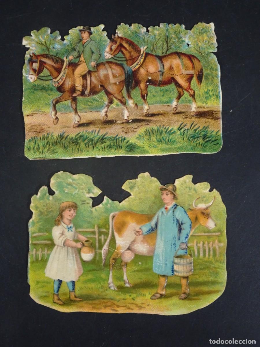 Coleccionismo Cromos troquelados antiguos: 2 ANTIGUOS CROMOS TROQUELADOS, CHOCOLATE JUNCOSA, VER FOTOS