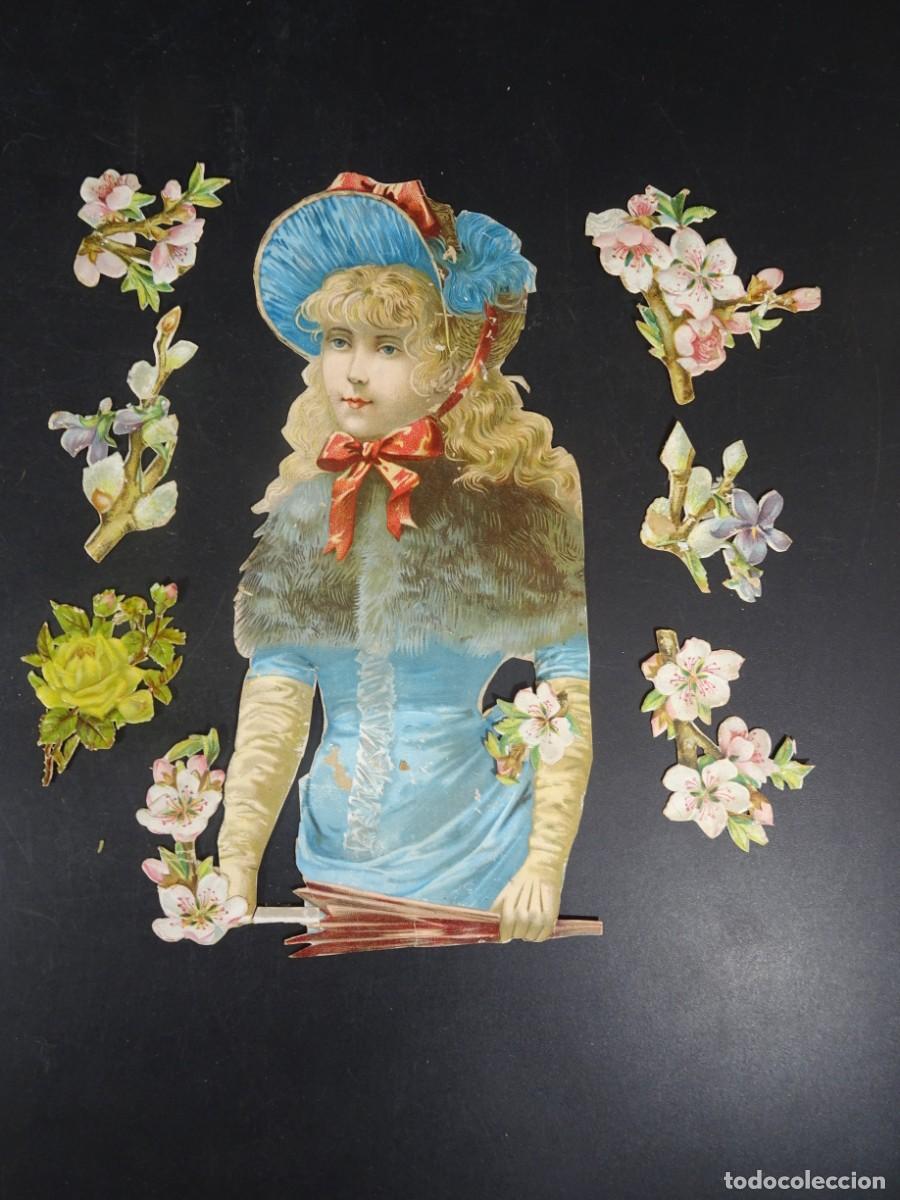 Colecionismo Cromos recortados antigos: ANTIGUO CROMO TROQUELADO, EL REPARTIDOR DE LAS CARNES, LES DESEA FELIZ NAVIDAD, VER FOTOS