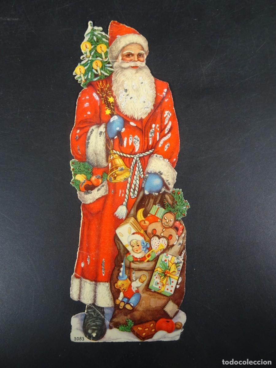 Coleccionismo Cromos troquelados antiguos: ANTIGUO CROMO TROQUELADO, PAPA NOEL, SANTA CLAUS, VER FOTOS