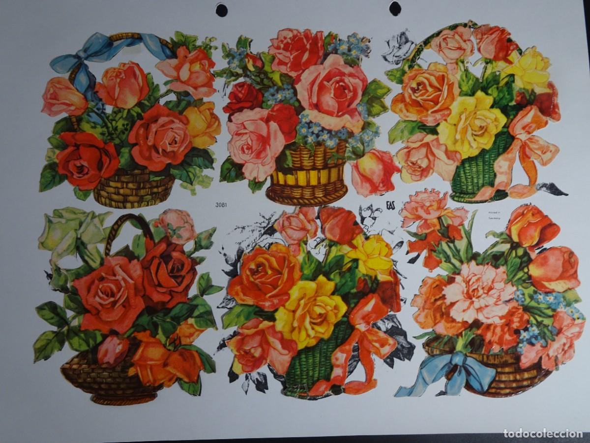 Coleccionismo Cromos troquelados antiguos: LOTE DE ANTIGUOS CROMOS TROQUELADOS, FLORES, VER FOTOS